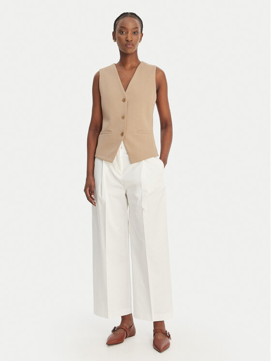 BOSS BOSS Kalhoty culottes Tulotta 50551913 Bílá Relaxed Fit