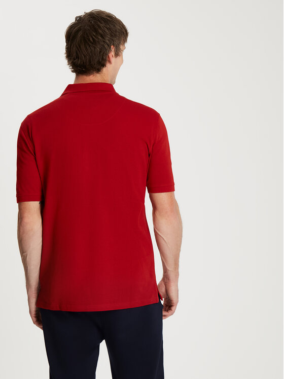 Cross Jeans Cross Jeans Polo 16087-007 Czerwony Regular Fit