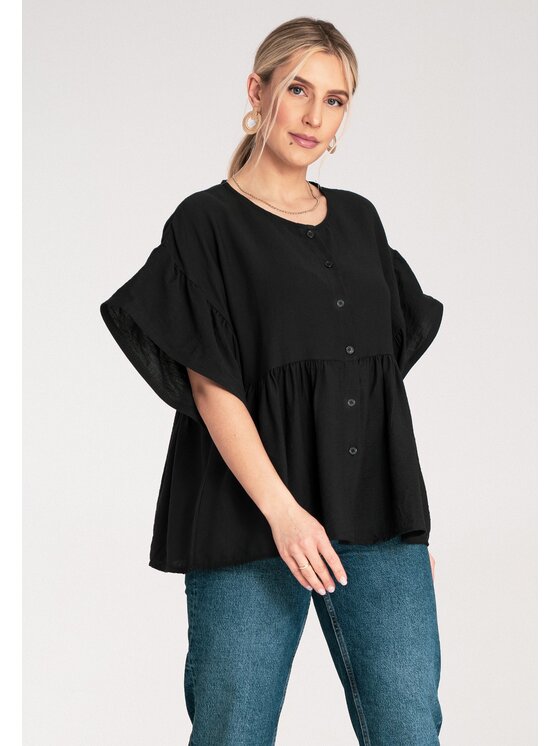 FIGL FIGL Halenka M1211 Černá Regular Fit