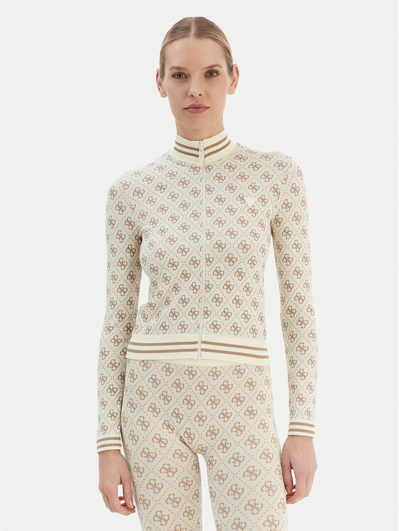 Guess Guess Суитшърт V5BP08 K2000 Бежов Slim Fit