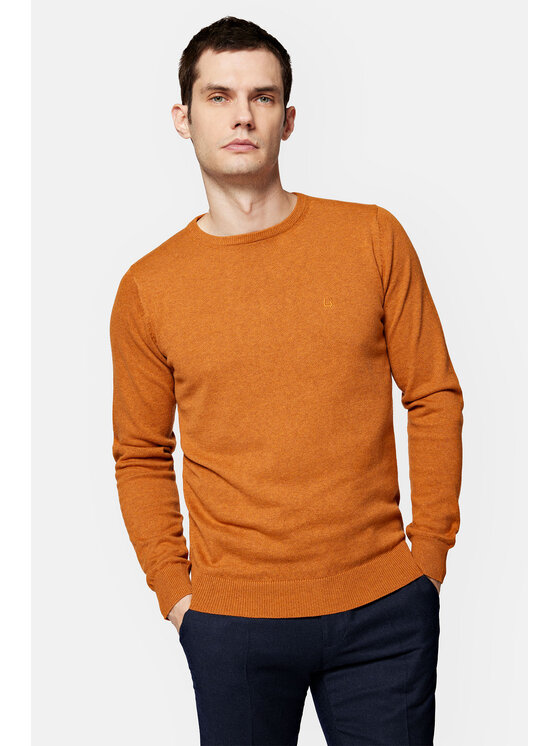 Lancerto Lancerto Sweter Tony SW073223000081 Pomarańczowy Regular Fit