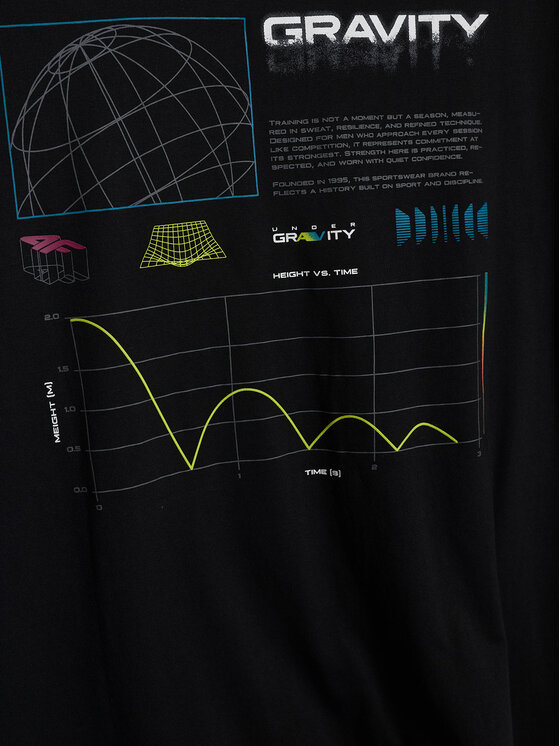 4F 4F T-Shirt IRON MODE Czarny Regular Fit