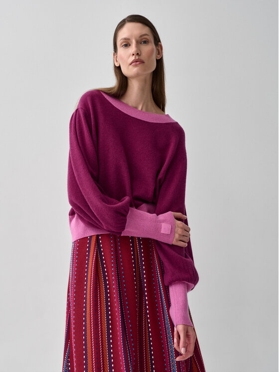 TATUUM TATUUM Sweter LILA A Fioletowy Casual Fit