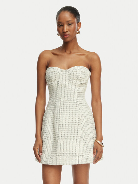 Bardot Bardot Коктейльна сукня Florine 60134DB Écru Slim Fit