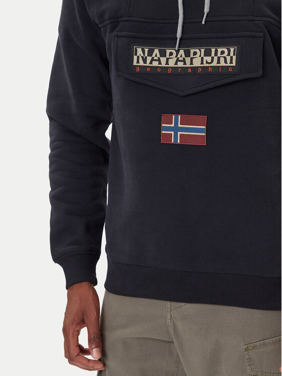 Napapijri Napapijri Pulóver Burgee Wint 4 NP0A892T Fekete Regular Fit