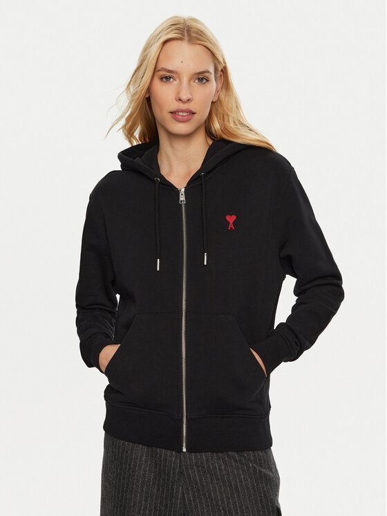 AMI PARIS AMI PARIS Majica dugih rukava BFUSW435.730 Crna Regular Fit
