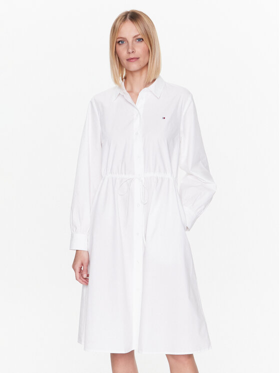 Tommy Hilfiger Tommy Hilfiger Сукня-сорочка WW0WW39196 Білий Regular Fit