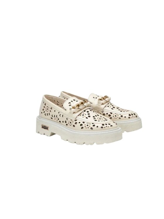 Cult Cult Mokasyny sLASH 4447 FLORAL PERF Beżowy