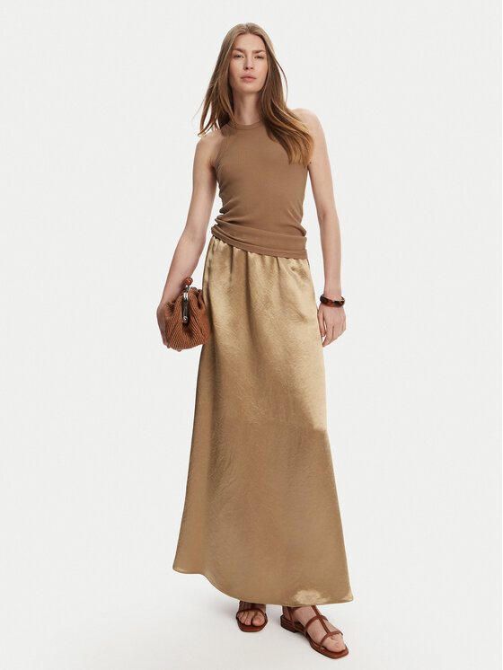 Max Mara Max Mara Spódnica trapezowa Nuevo 2516101028 Beżowy Regular Fit