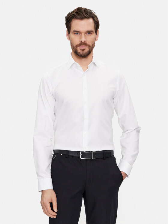 Calvin Klein Košeľa K10K108426 Biela Slim Fit