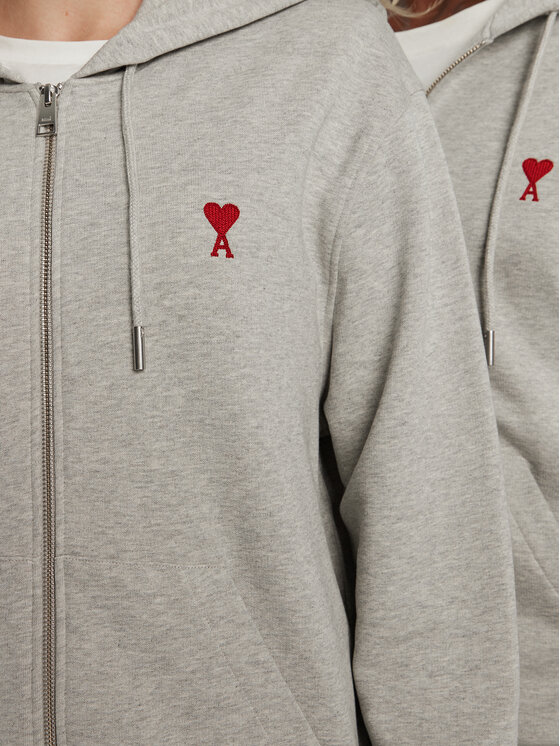 ✩ Ami ✩ AMI Paris Bluza BFUSW 435730 Szary Regular Fit | Modivo.pl