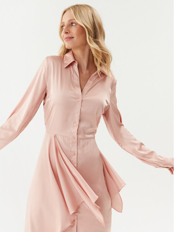 Guess Guess Рокля тип риза Alya W2BK83 WF1T2 Розов Regular Fit
