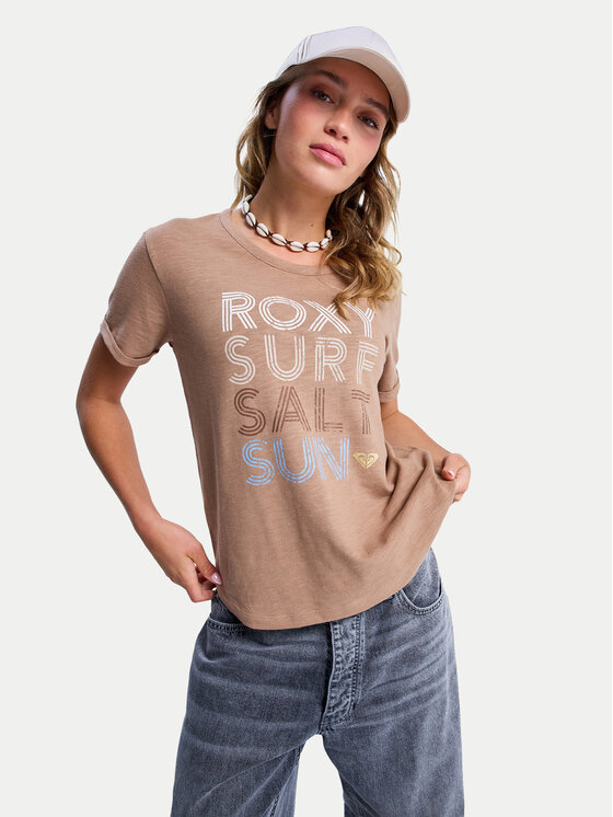 Roxy Roxy Футболка ERJZT06024 Коричневий Regular Fit