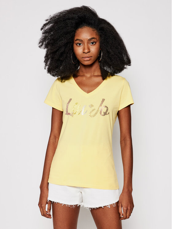 Liu Jo Sport T shirt TA1155 J5003 Jaune Regular Fit Modivo
