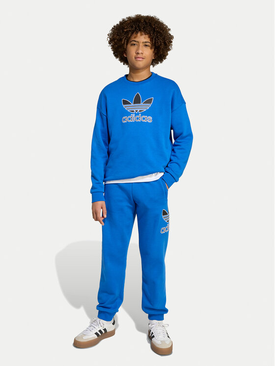 adidas adidas Majica dugih rukava Trefoil JV8570 Plava Loose Fit