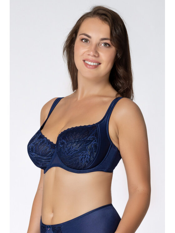 Rosme Rosme Biustonosz z fiszbiną Rebecca Granatowy