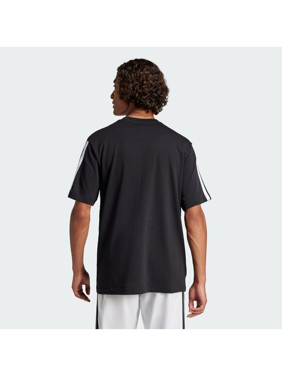 adidas adidas T-Shirt Essentials 3-Stripes Single Jersey Tee Czarny Regular Fit