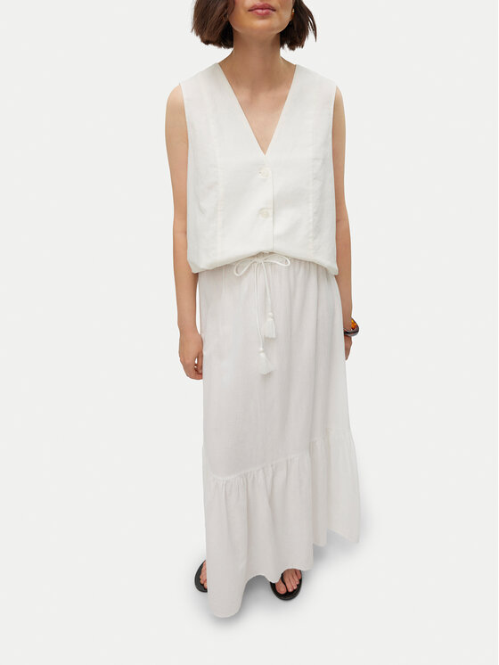 Vero Moda Vero Moda Maxi suknja Pretty 10311167 Bijela Regular Fit