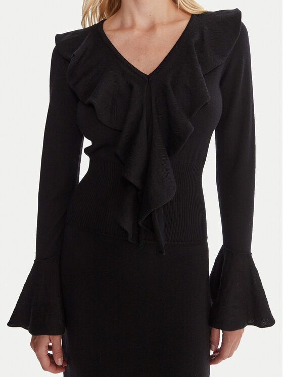 Luisa Spagnoli Luisa Spagnoli Pletena obleka Malimba 100110 Črna Slim Fit