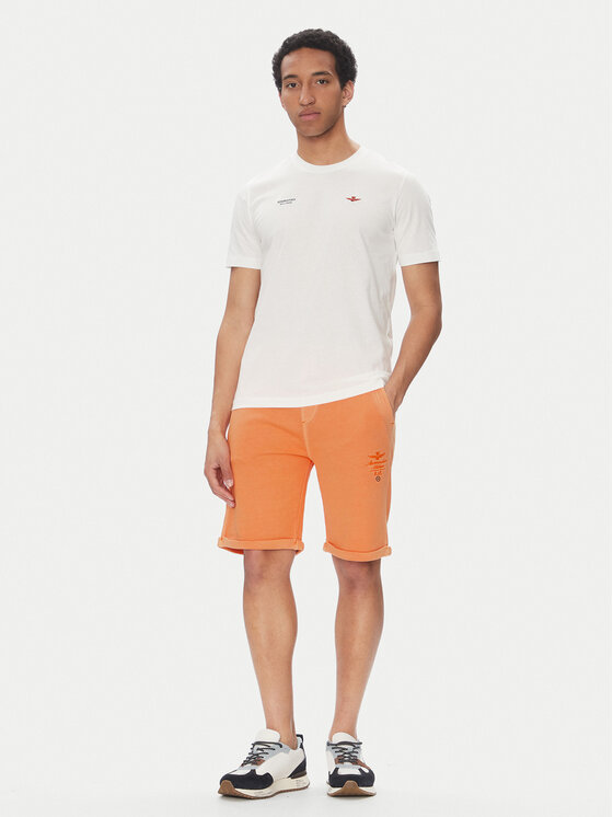 Aeronautica Militare Aeronautica Militare Sportiniai šortai 251BF016F583 Oranžinė Regular Fit