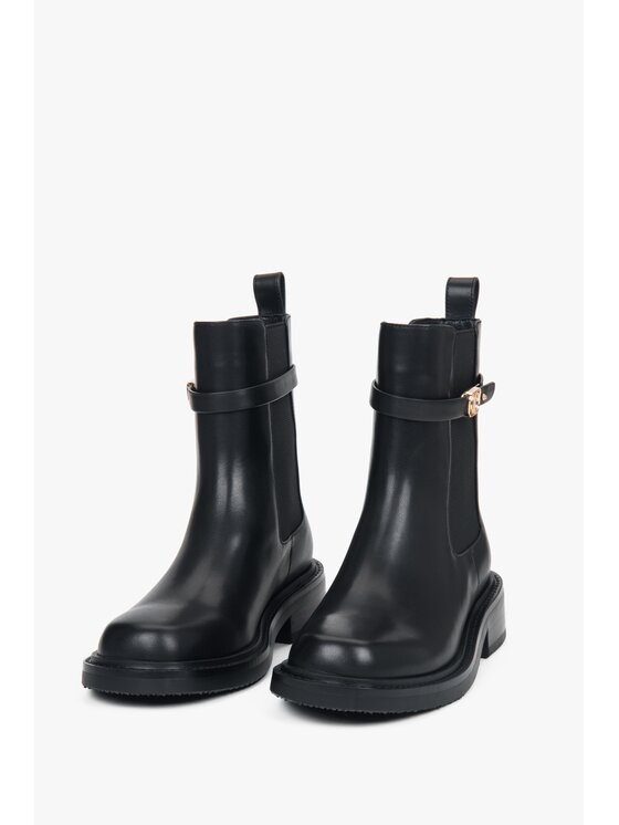 Estro Estro Μποτάκια με λάστιχο ER00118725 Μαύρο