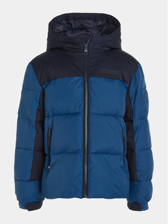 Kurtka zimowa Tommy Hilfiger, Rozmiar 12Y, Niebieska, KB0KB08785 S