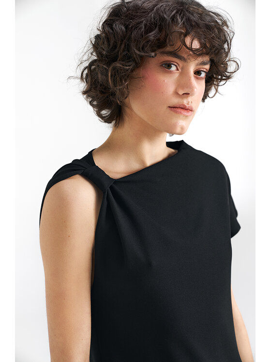 NIFE NIFE Večerní šaty S224black Černá Regular Fit