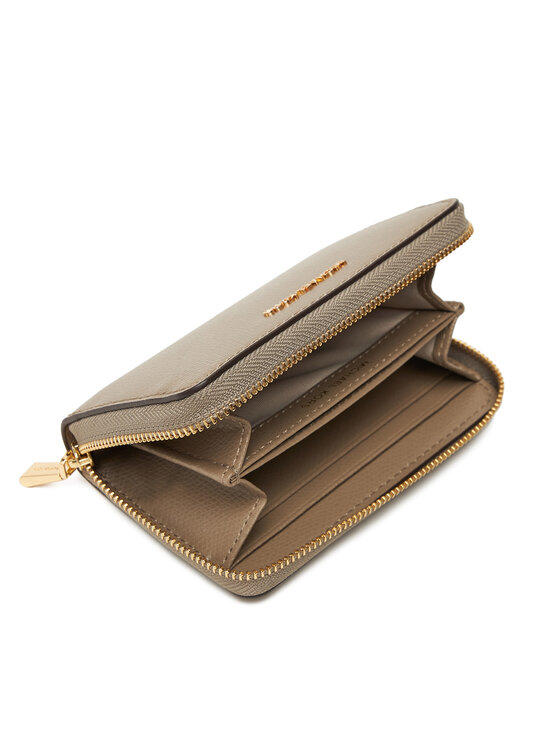 MICHAEL Michael Kors MICHAEL Michael Kors Малък дамски портфейл Jet Set Small Leather 32F4GJ6D0L Бежов