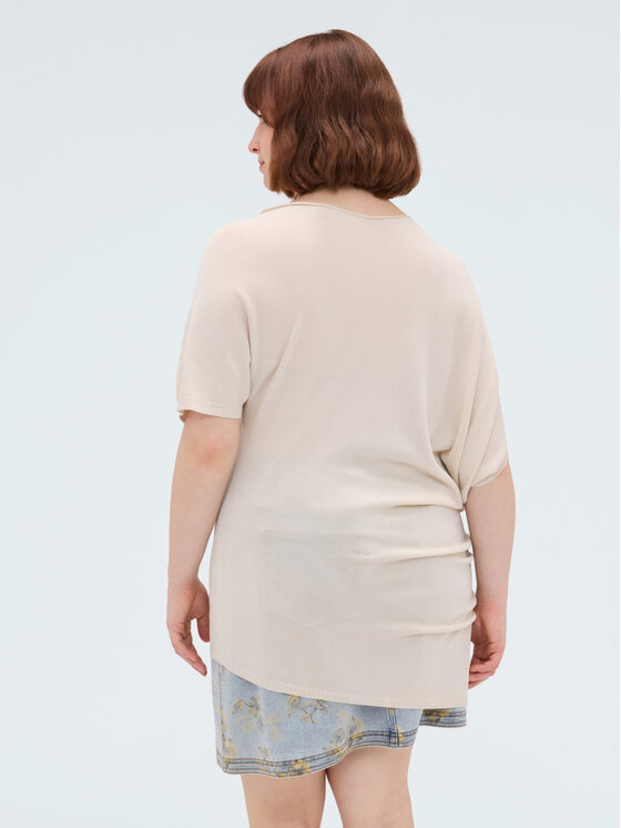 Fiorella Rubino Fiorella Rubino Maglione M247E002269N011 Crema Flared Fit