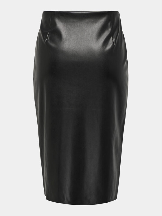 ONLY Carmakoma ONLY Carmakoma Шкіряна спідниця Rmia 15307489 Чорний Regular Fit