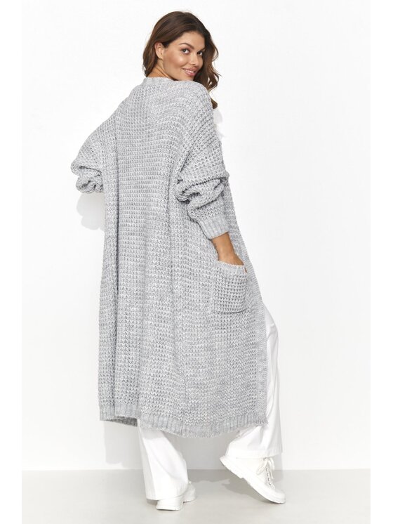 Makadamia Makadamia Sweter S176 Szary Loose Fit