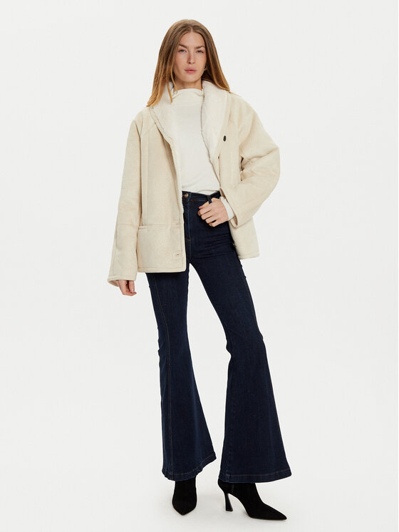 ViCOLO ViCOLO Fellmantel TS0038 Écru Regular Fit