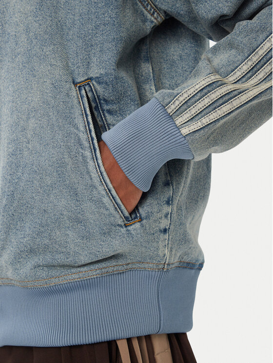 adidas adidas Kurtka jeansowa Firebird Adicolor KS4970 Niebieski Loose Fit