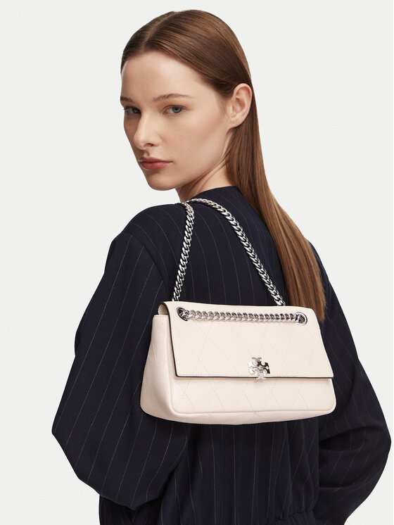 Tory Burch Geantă Charlie Quilted 185829 Crem