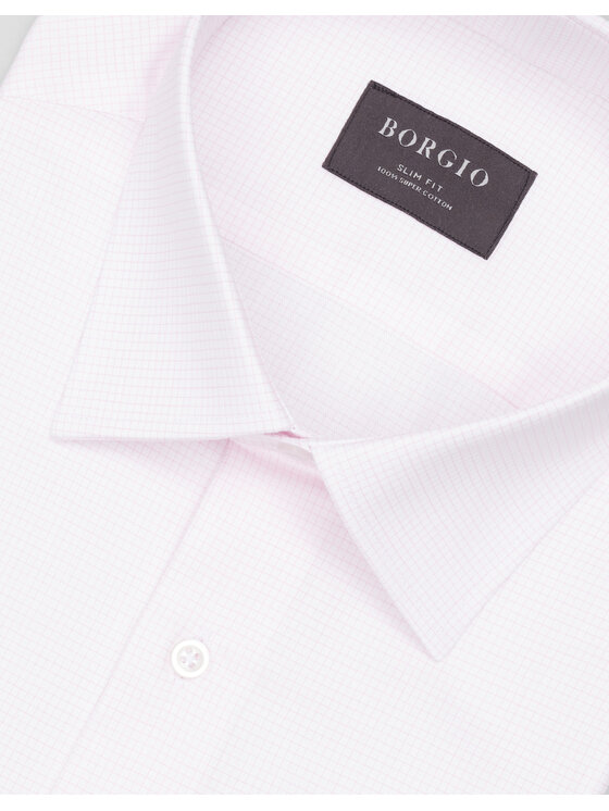 Borgio Borgio Koszula matera_00701 Różowy Slim Fit