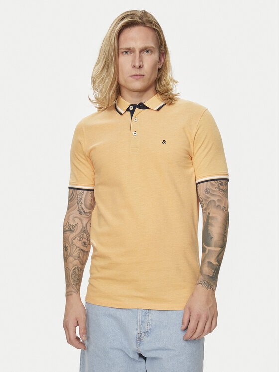 Jack&Jones Polo Jjepaulos 12136668 Narančasta Slim Fit