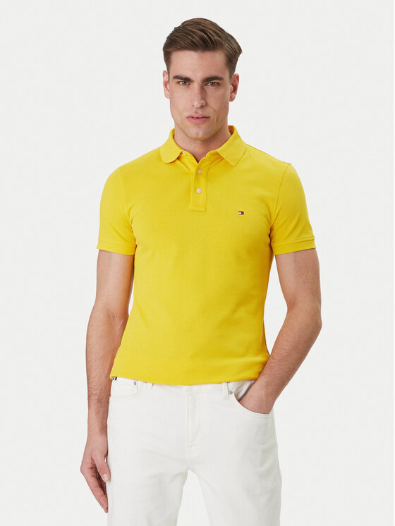 Tommy Hilfiger Tommy Hilfiger Polo marškinėliai 1985 MW0MW17771 Geltona Slim Fit