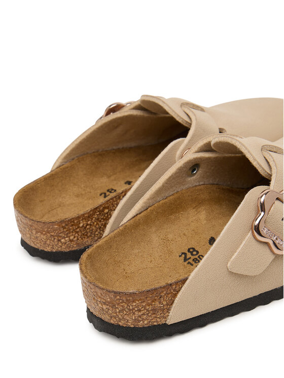 Birkenstock Birkenstock Klapki Boston Flower Buckle 1030630 S Beżowy