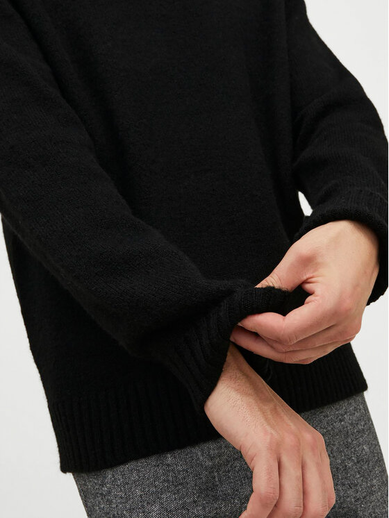 Jack & Jones Jack & Jones Svetr Rollie 12215468 Černá Relaxed Fit