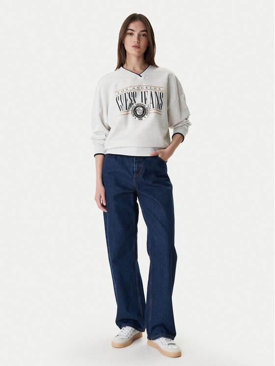 Guess Jeans Guess Jeans Mikina W6RQ09 K68I4 Šedá Oversize