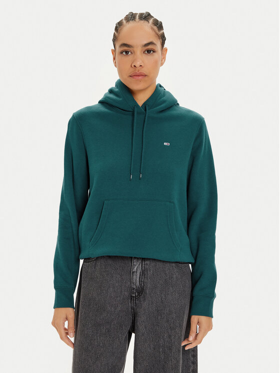 Tommy Jeans Mikina DW0DW19958 Zelená Regular Fit