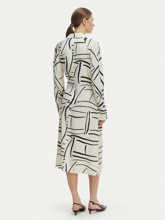 Tommy Hilfiger Tommy Hilfiger Ikdienas kleita WW0WW48934 Balts Relaxed Fit