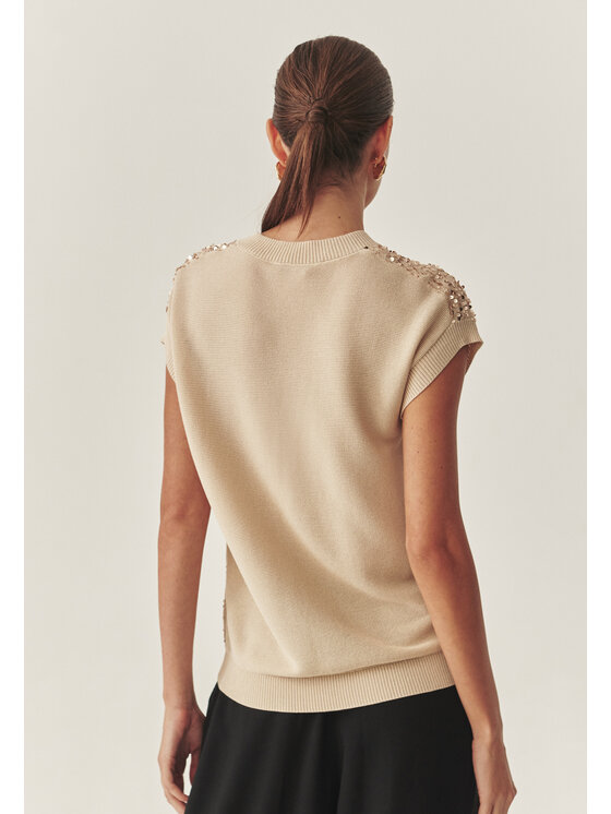 TATUUM Tatuum Sweter ICOMA Beżowy Classic Fit