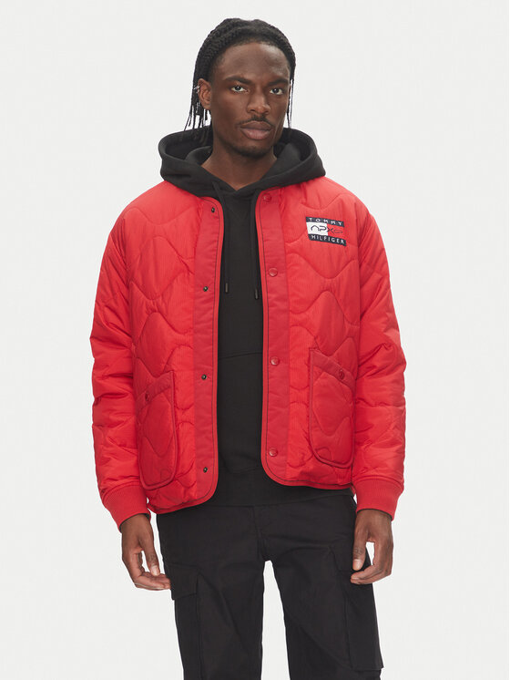 Tommy Hilfiger Tommy Hilfiger Bunda pro přechodné období F1 Movie MW0MW41369 Červená Regular Fit