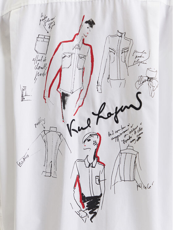 KARL LAGERFELD KARL LAGERFELD Koszula A3W11040 Biały Relaxed Fit