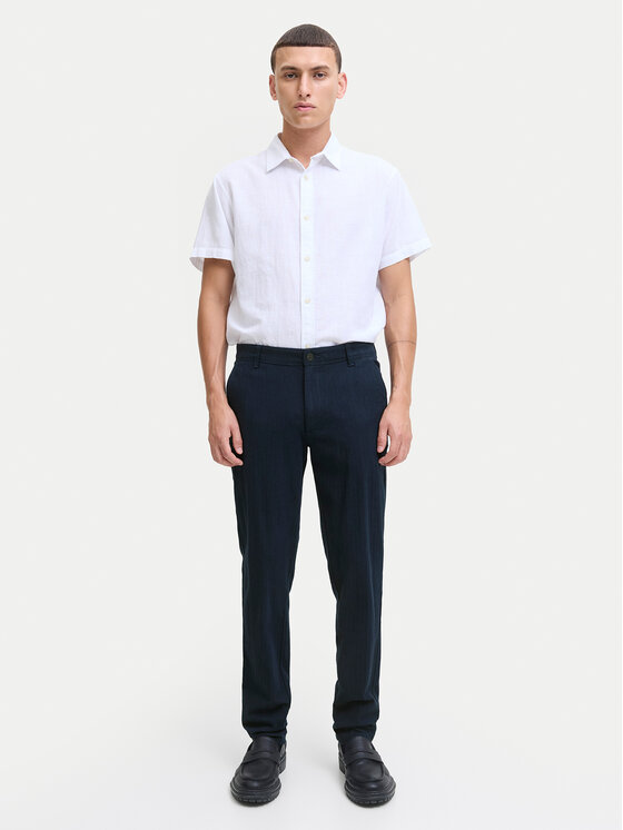 Jack & Jones Jack & Jones Chino kalhoty Marco Bowie 12279659 Modrá Slim Fit