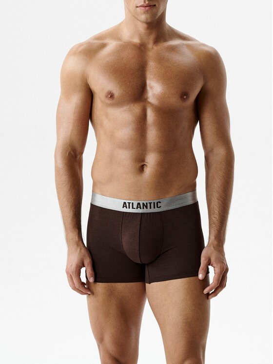 Atlantic Atlantic Bokserki pima cotton Brązowy
