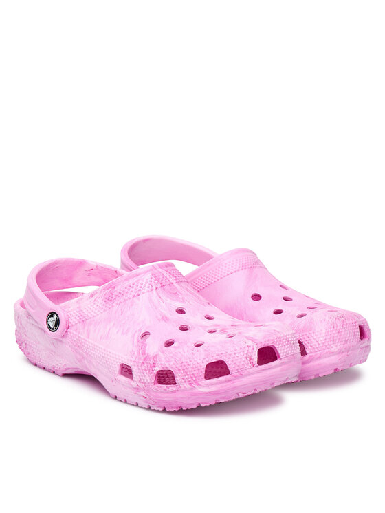Crocs Crocs Natikači Classic Watercolor Marbled Clog 211583 Roza