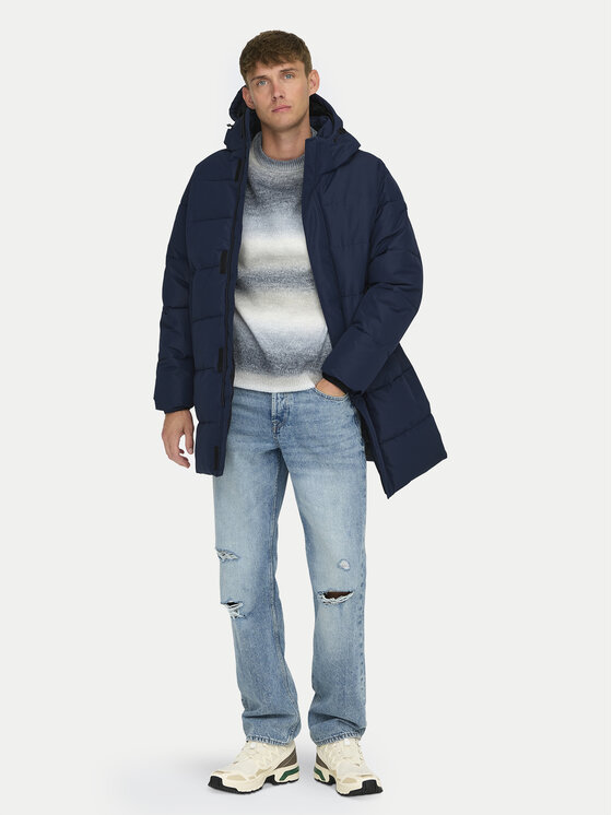 Only & Sons Only & Sons Geacă de iarnă 22020156 Bleumarin Regular Fit