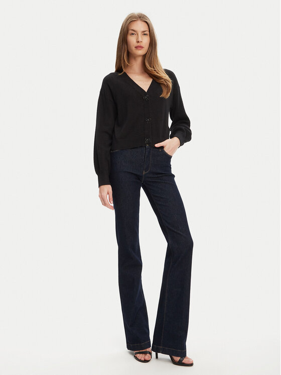 Guess Guess Kardigāns W5YR01 Z2ZK2 Melns Regular Fit